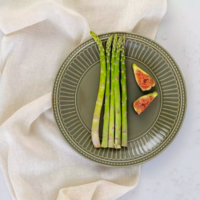 Green Penny Stoneware Dinner Plate