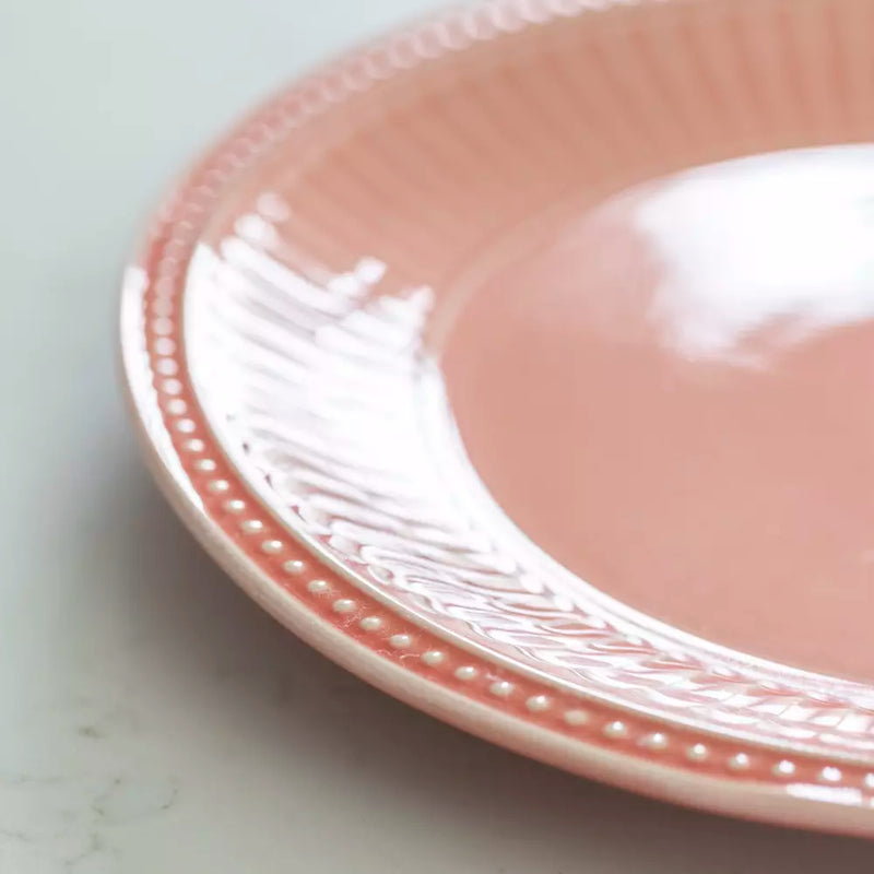 Coral Penny Stoneware Dinner Plate