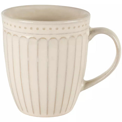 Cream Penny Stoneware Mug