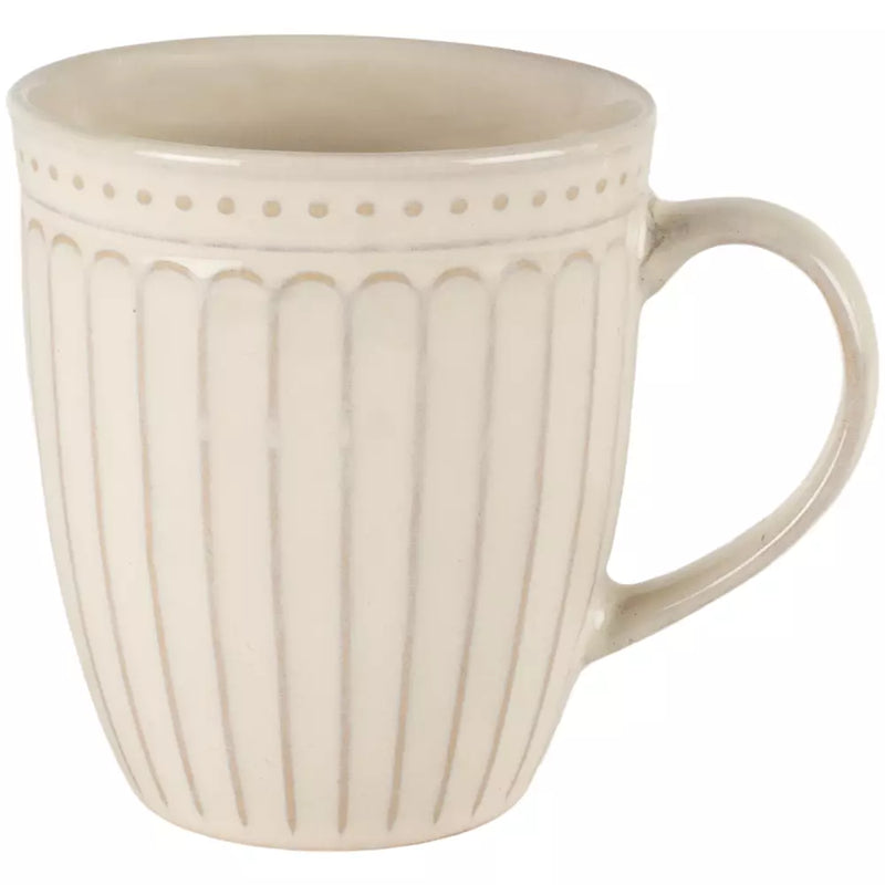 Cream Penny Stoneware Mug