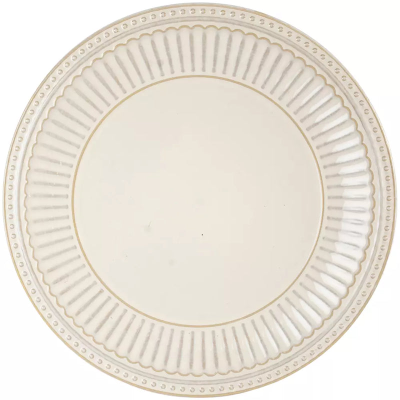 Cream Penny Stoneware Dinner Plate