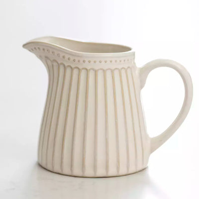 Cream Penny Stoneware Jug