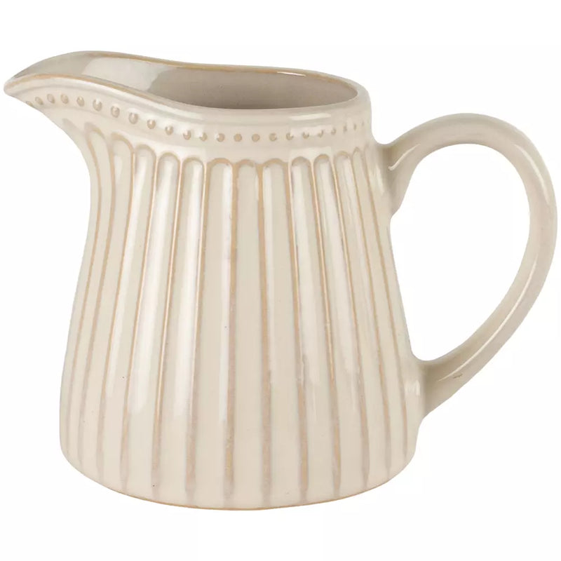 Cream Penny Stoneware Jug