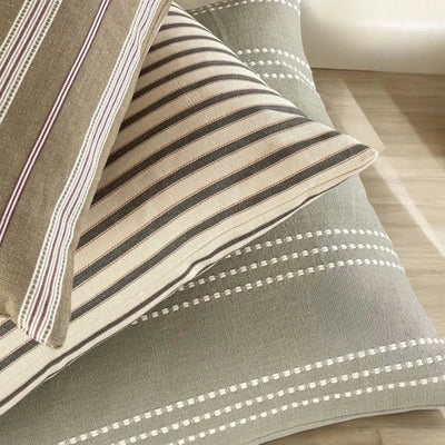 Narrow Green Stripe Cushion 50x50cm