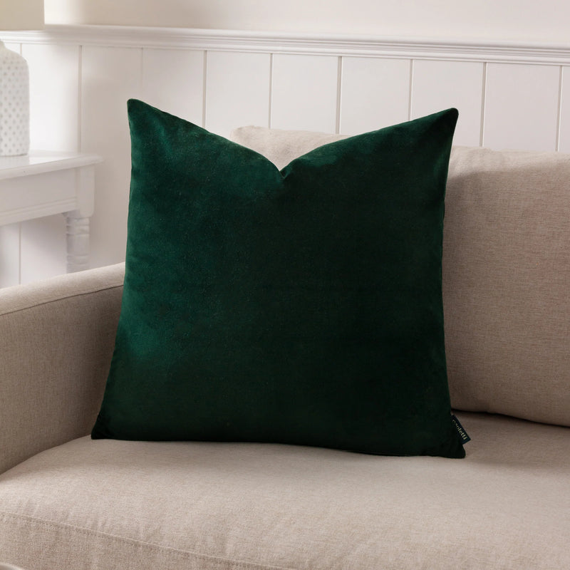 Bottle Green Velvet Cushion 50x50cm