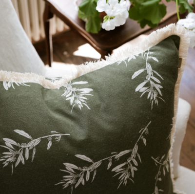 Olive Grove Print Cushion 50x50cm