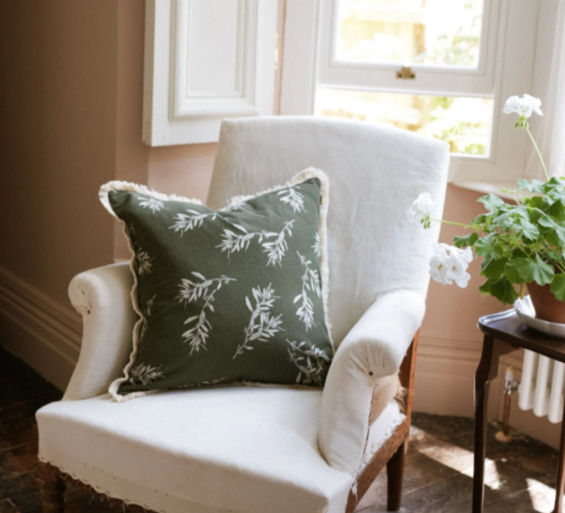 Olive Grove Print Cushion 50x50cm