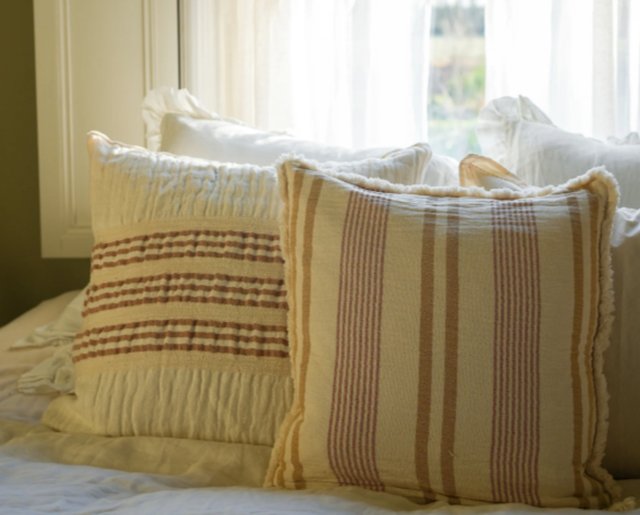 Mixed Stripe Cotton Cushion 45x45cm