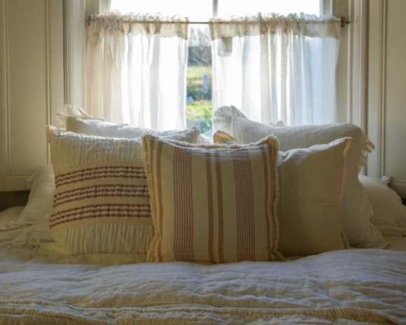 Mixed Stripe Cotton Cushion 45x45cm