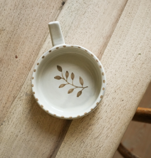 Taupe Botanical Olive Dish