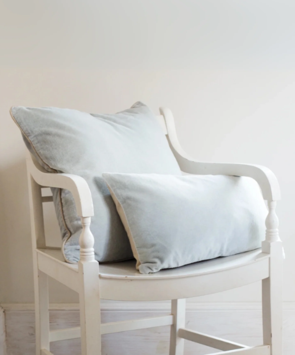 Sky Blue Velvet Oblong Cushion 30x50