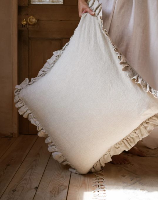 60x60cm Giant Natural Linen Cushion