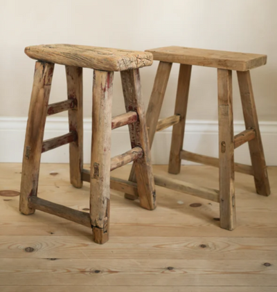 Rustic Reclaimed Rectangular Stool