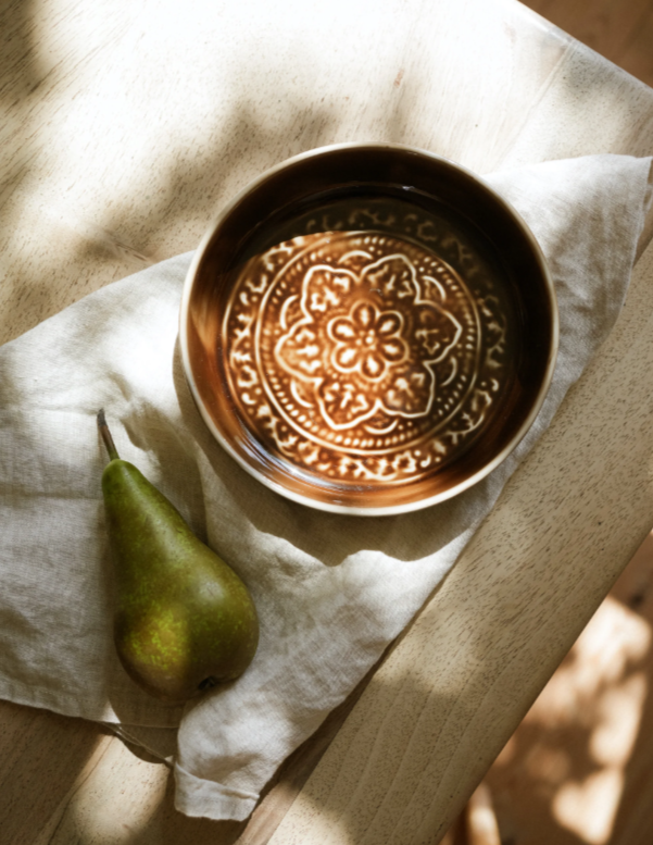 Chocolate Enamel Round Dish