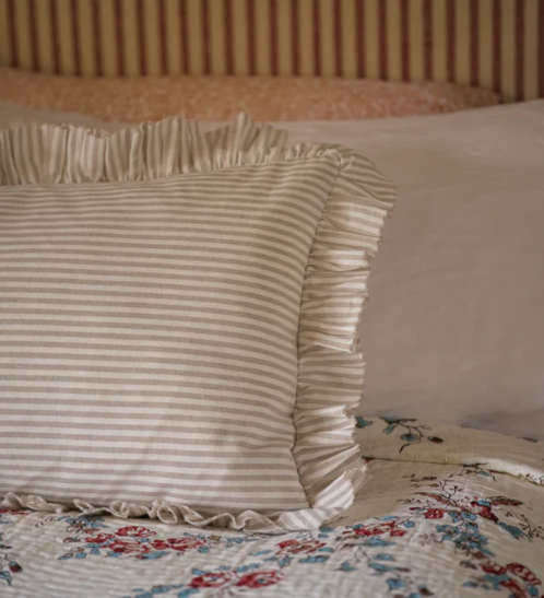 40x90cm Frill Edge Stripe Cushion