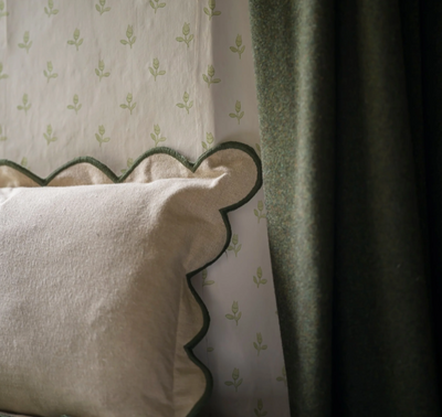 30x50cm Moss Scallop Edge Cushion