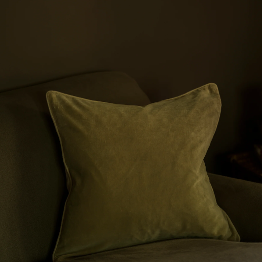 Natural Cotton Velvet Cushion 50x50cm