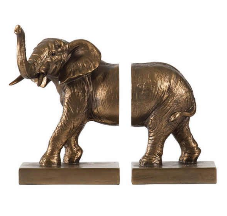 Copper Elephant Bookends