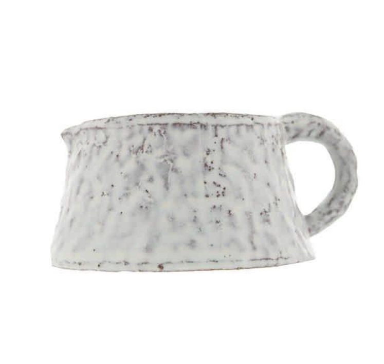 15cm White Mottled Terracotta Pot