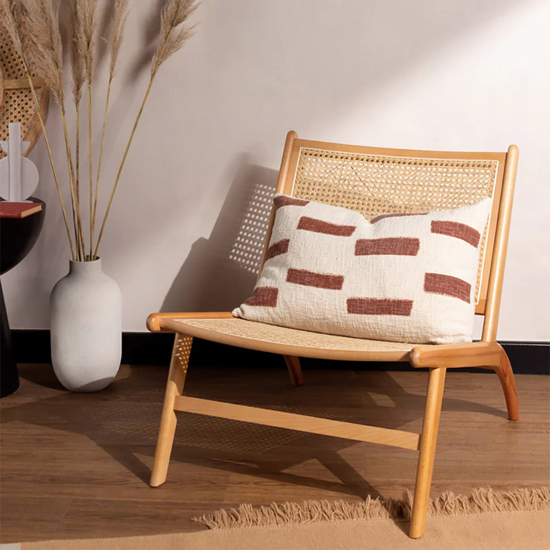 Pecan Slub Cotton Cushion 40x60cm