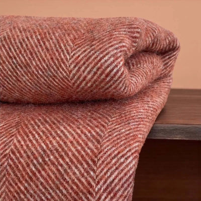 Rust Wool Tassel Throw 130x180cm