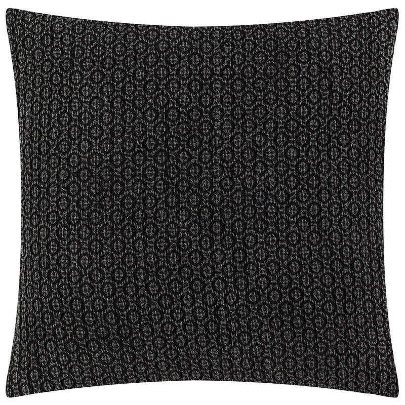 Textured Black Cotton Cushion 50x50cm