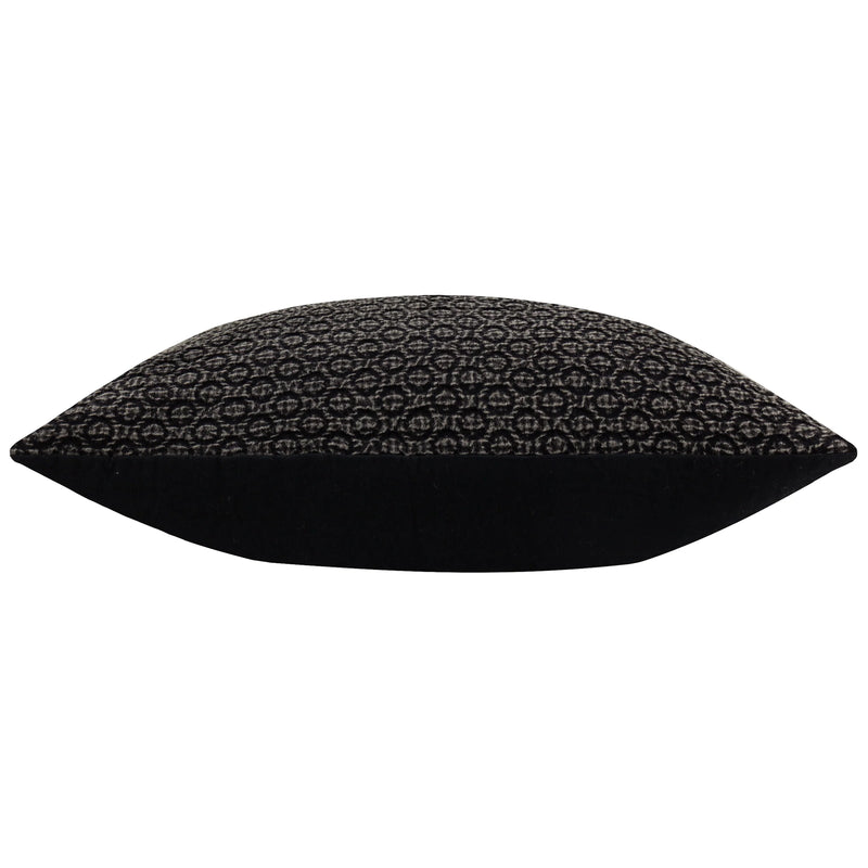 Textured Black Cotton Cushion 50x50cm