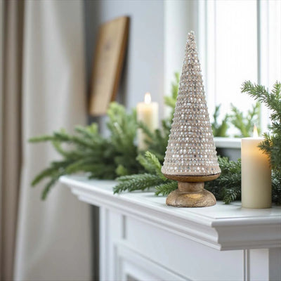 Natural Fabric Sequinned Tree