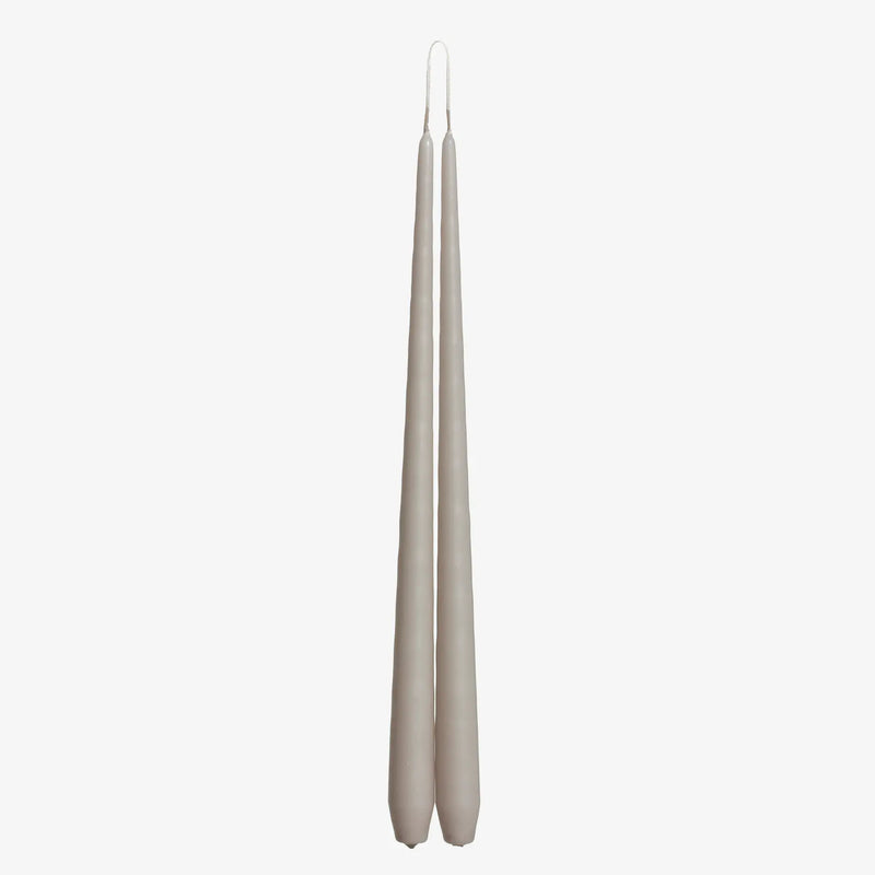 S/2 Taupe Tapered Dinner Candles