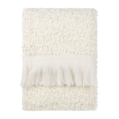 Cream Boucle 130x180cm Throw