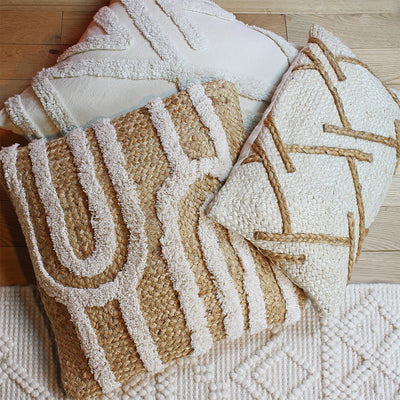 Natural Jute Tufted Cushion