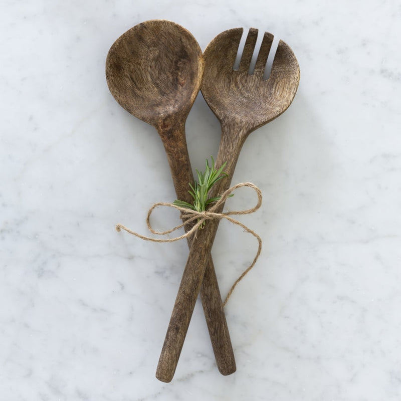 Mango Wood Salad Servers