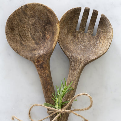 Mango Wood Salad Servers