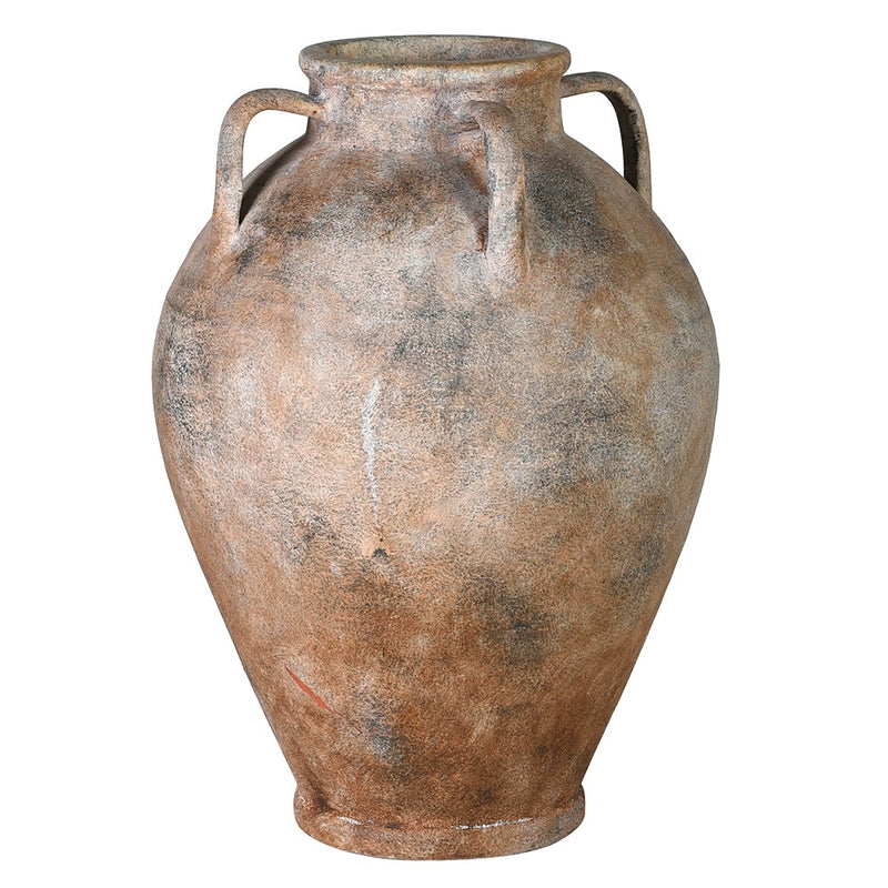 Mottle Effect Terracotta 4 Handle Vase