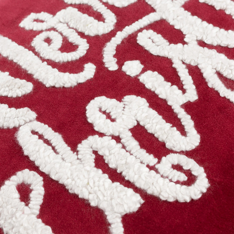 Red Velvet Merry Christmas Applique Cushion 30x50cm