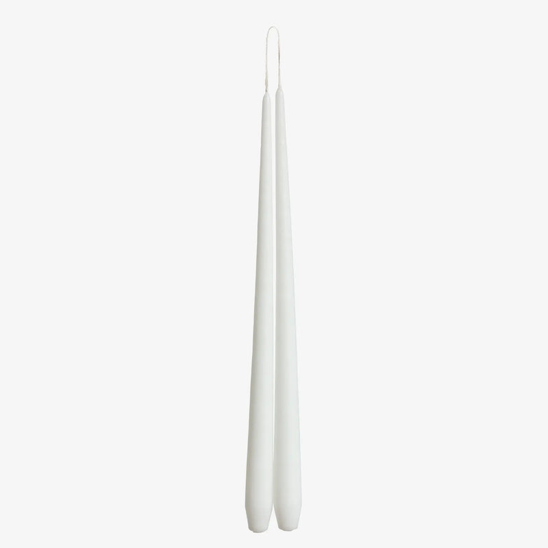 S/2 White Tapered Dinner Candles