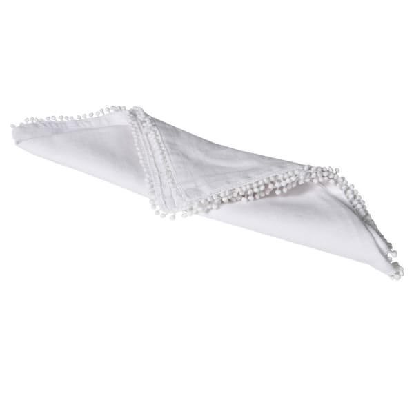 White Bobble Napkin