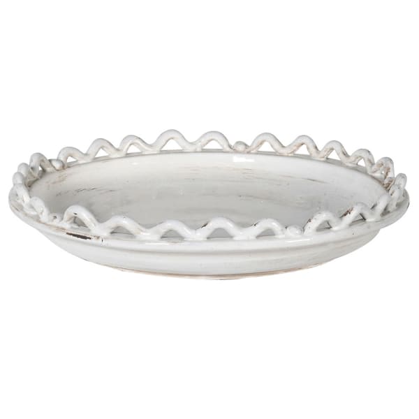 White Wave Ceramic Plate