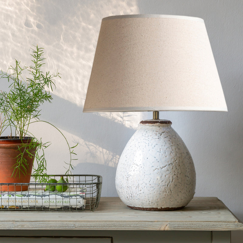 Rima Stoneware Lamp W/Shade