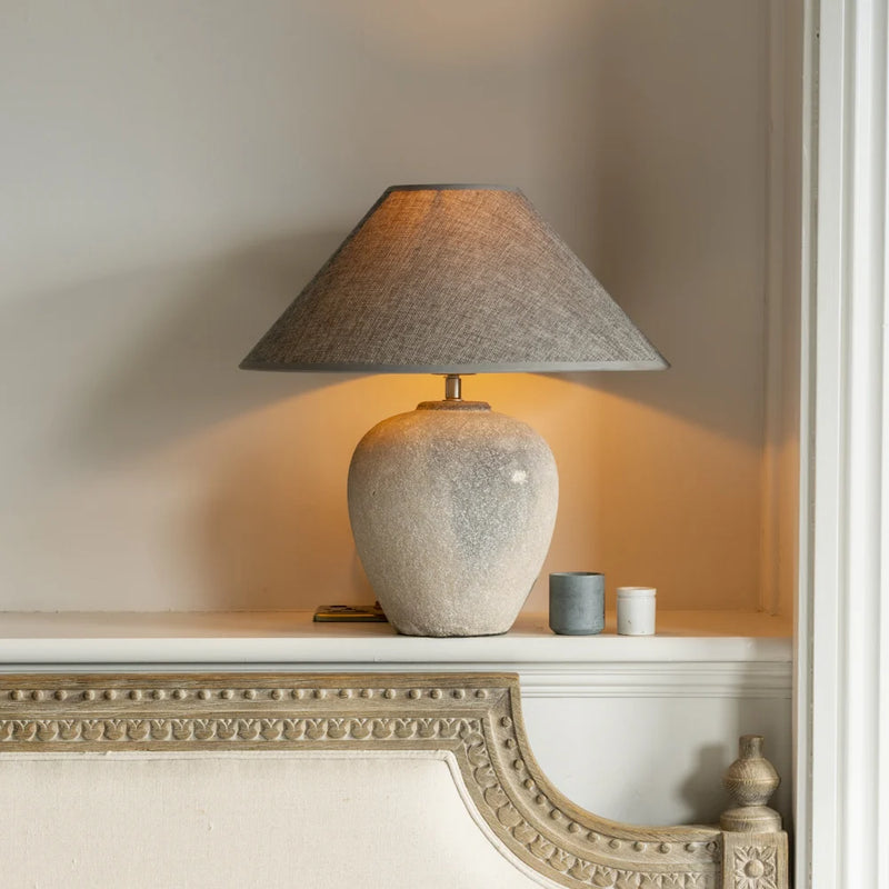 Grey Ceramic Mottled Lamp