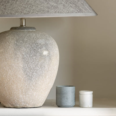 Grey Ceramic Mottled Lamp