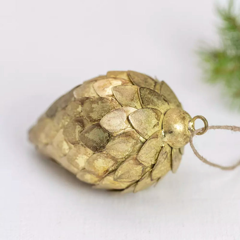 Small Antique Gold Fir Decoration