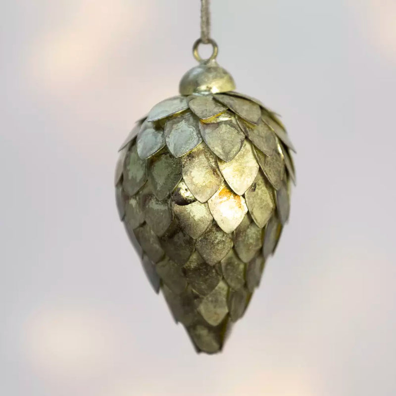 Small Antique Gold Fir Decoration