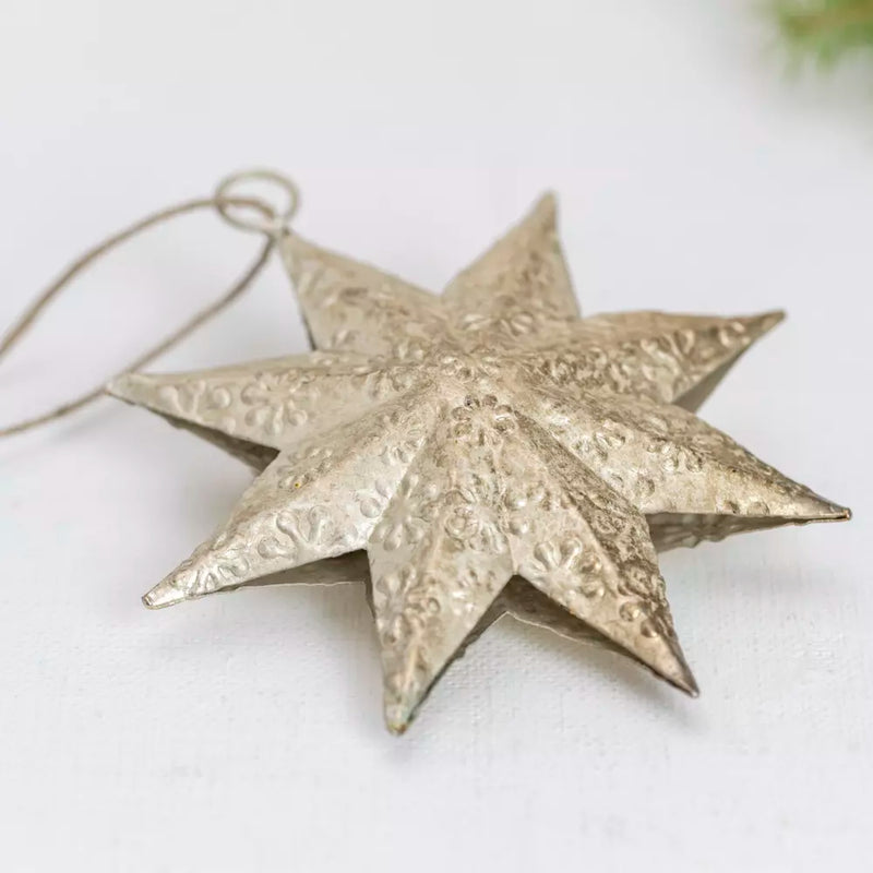 Antique Silver Star Decoration
