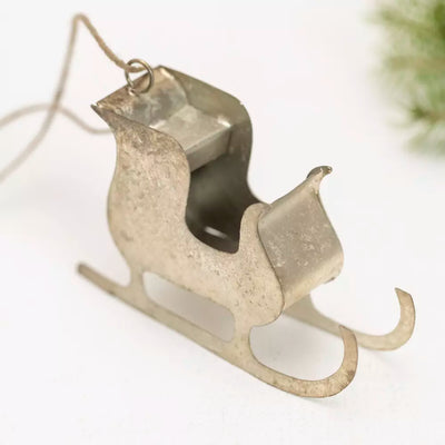 Antique Silver Sleigh Decoration