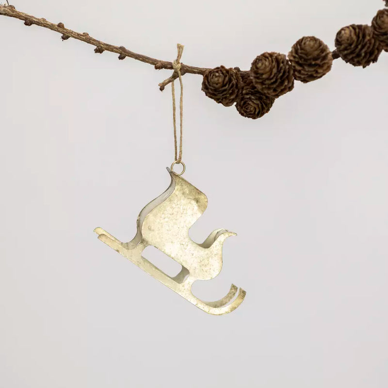 Antique Silver Sleigh Decoration