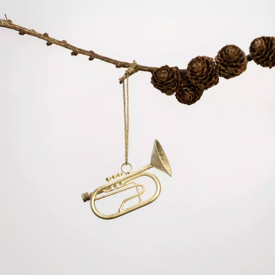 Antique Silver Trumpet Decoration