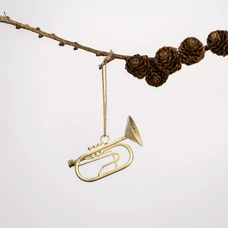 Antique Silver Trumpet Decoration