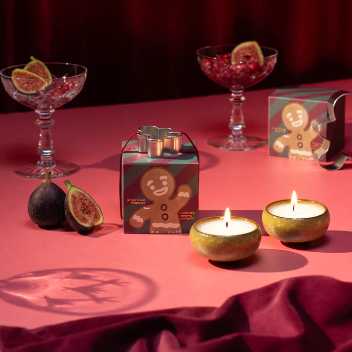 Gingerbread Tealights (Box Of 2)