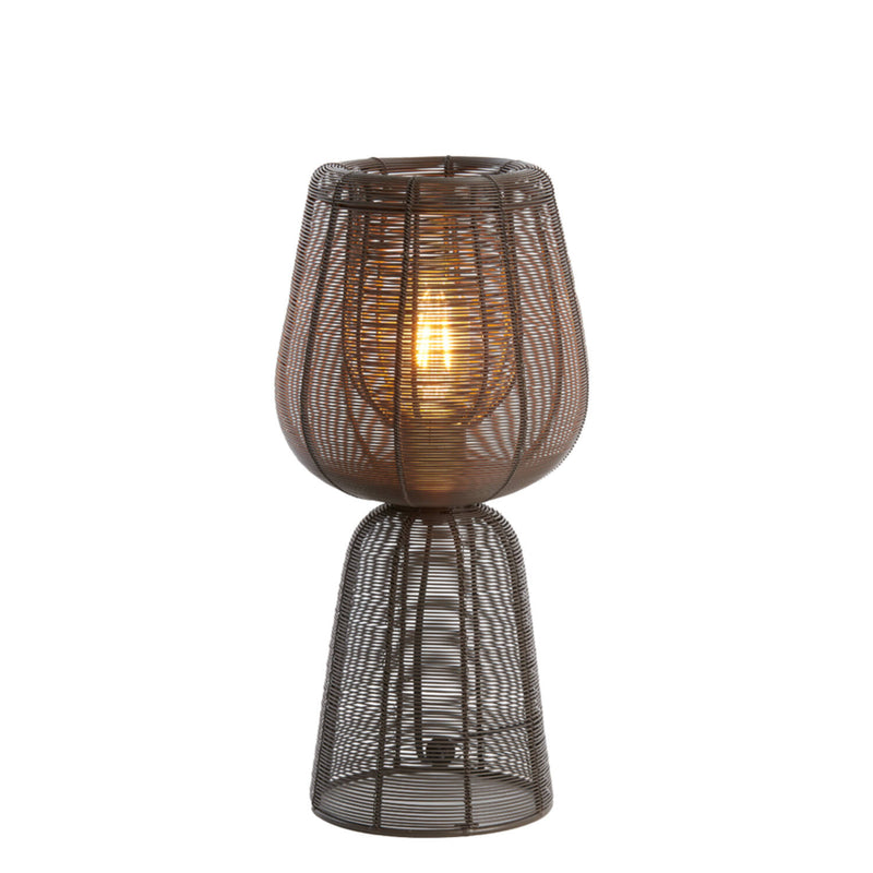 ABO Dark Brown Table Lamp 18x42cm